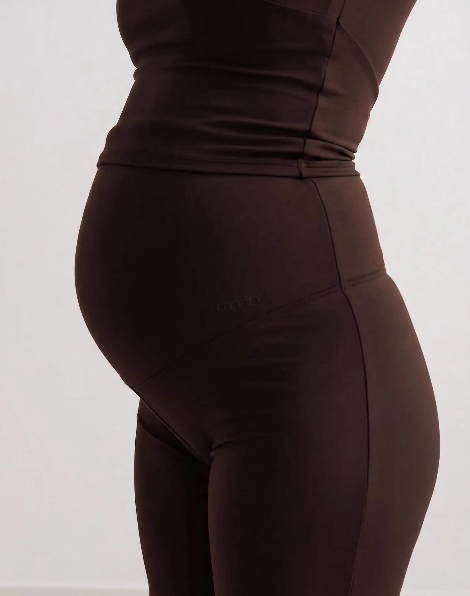 Damen Hose Umstand Locker Weites Bein Hochgeschnitten Sense Schokoladenbraun 4/6