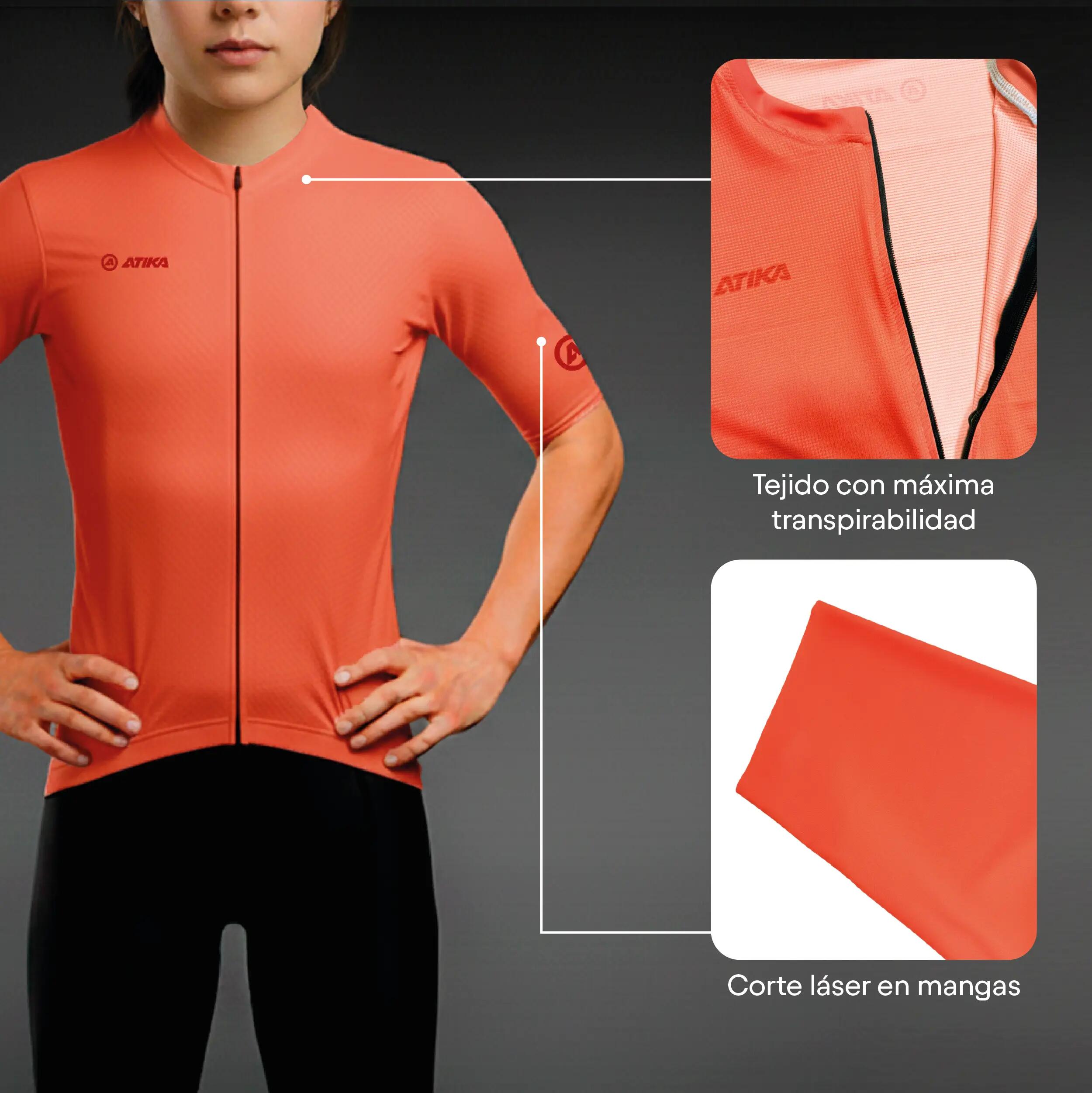Atika Maillot Ciclismo Manga Corta Dama Modelo Core Transpirable Secado Rápido 2/6
