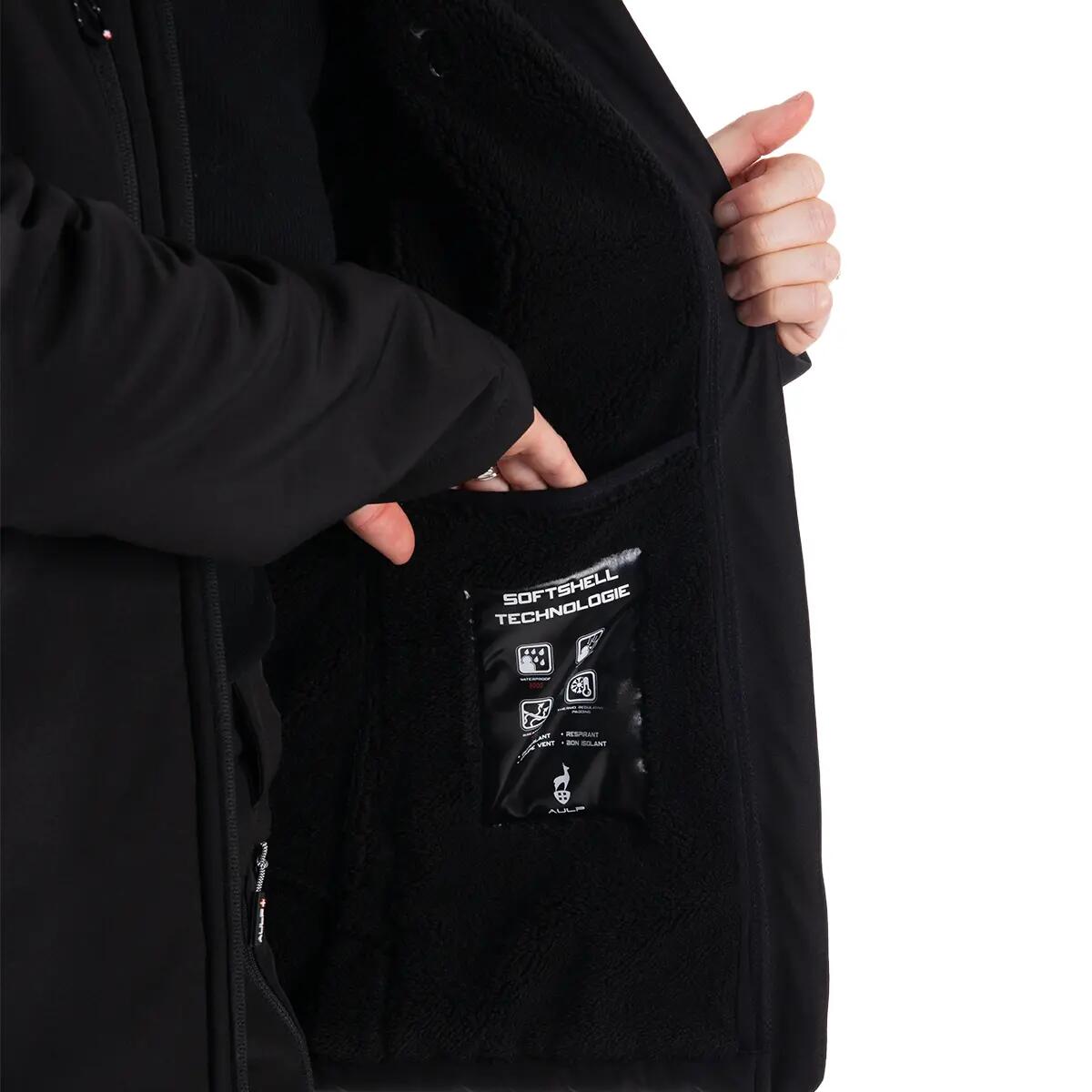 Kurtka turystyczna damska NALEG SOFTSHELL wodoodporna 6/7