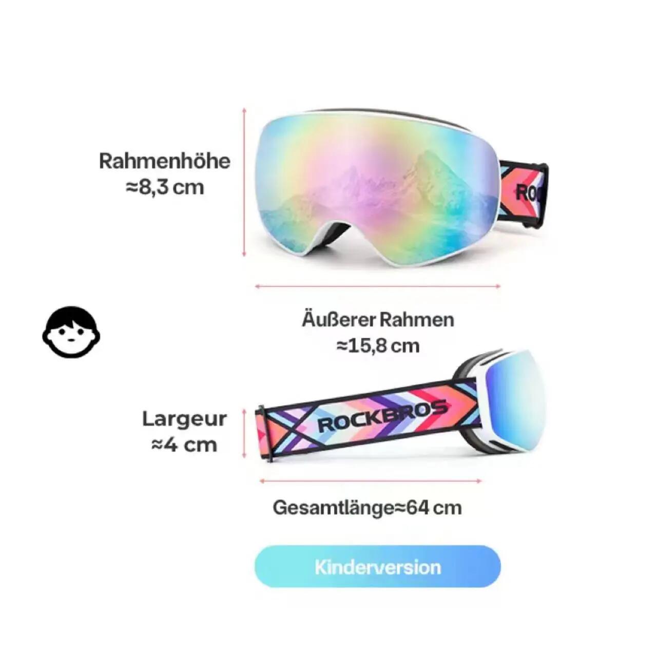 Skibrille für Kinder mit Doppelscheibe & UV-Schutz 7/7