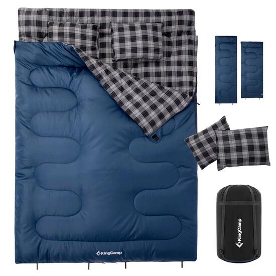 Sac de couchage Snowflake 300D 2 personnes Double sac de couchage long -13°C