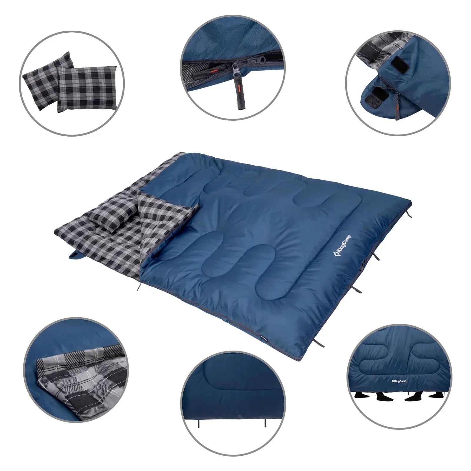 Coperta sacco a pelo Snowflake 300D 2 persone sacco a pelo doppio lungo -13°C 5/7