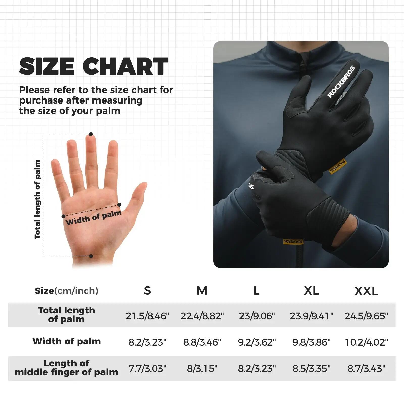 ROCKBROS Vollfinger Handschuhe Winddicht 6/6