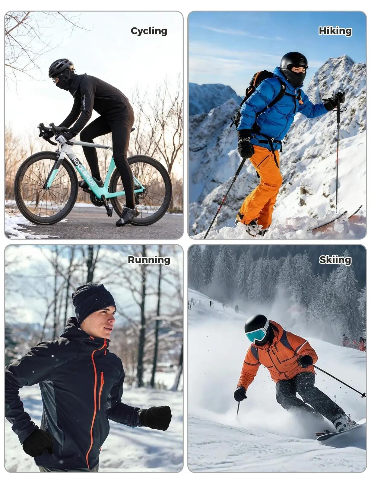 ROCKBROS Winter Mütze warm Fahrradmütze 6/7