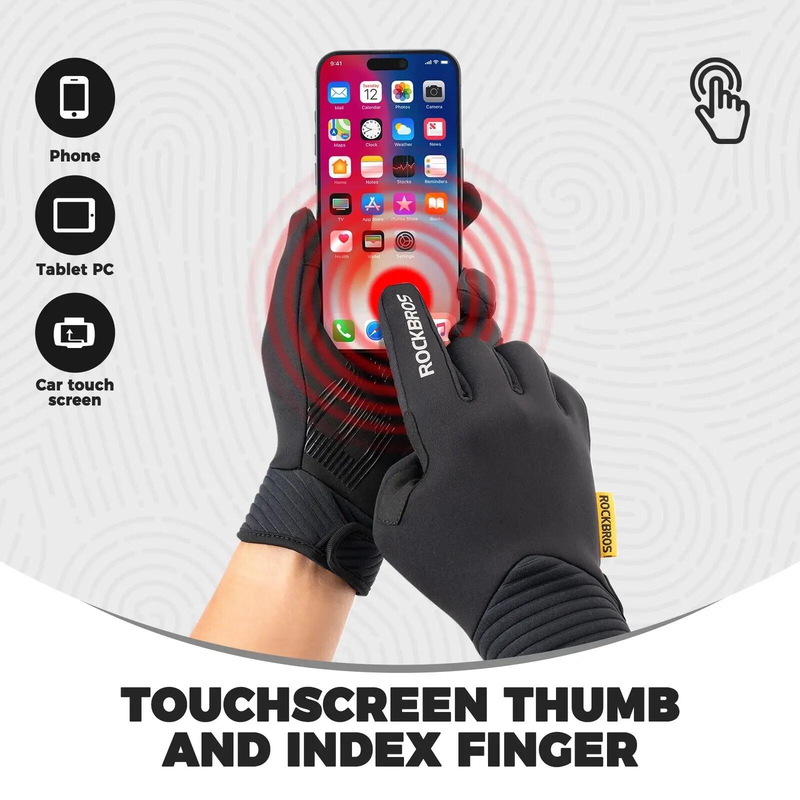 ROCKBROS Vollfinger Handschuhe Winddicht 3/6