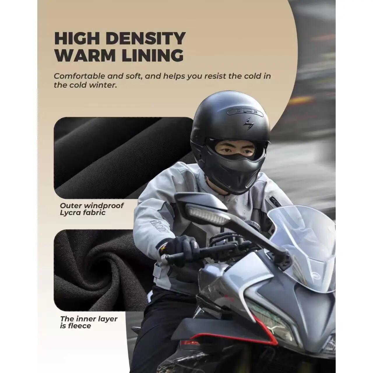 Winter-Sturmhaube winddicht mit Fleece & Brillenlöchern – für Fahrrad & Motorrad 5/7