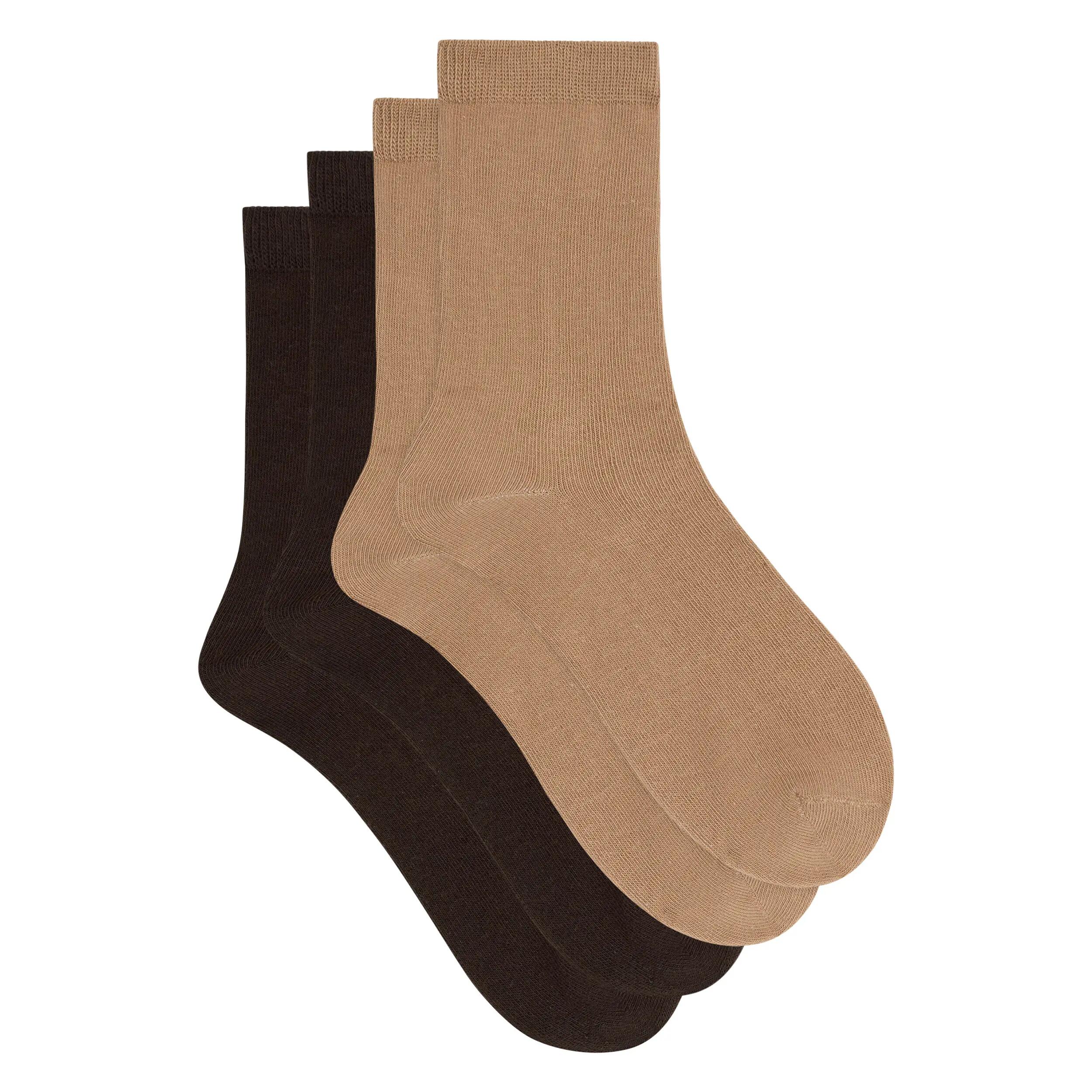 Lot de 2 paires de Chaussettes Femme Thermo 3/3