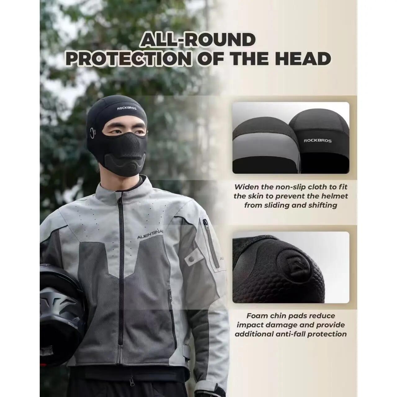 Winter-Sturmhaube winddicht mit Fleece & Brillenlöchern – für Fahrrad & Motorrad 4/7