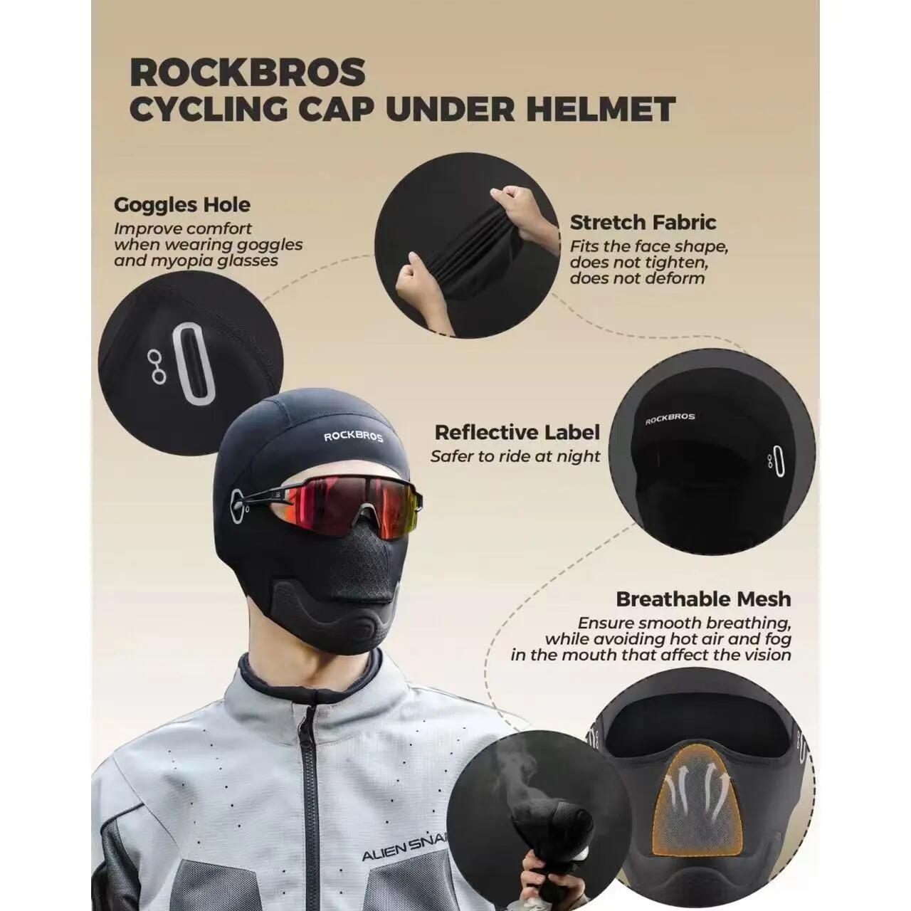 Winter-Sturmhaube winddicht mit Fleece & Brillenlöchern – für Fahrrad & Motorrad 3/7
