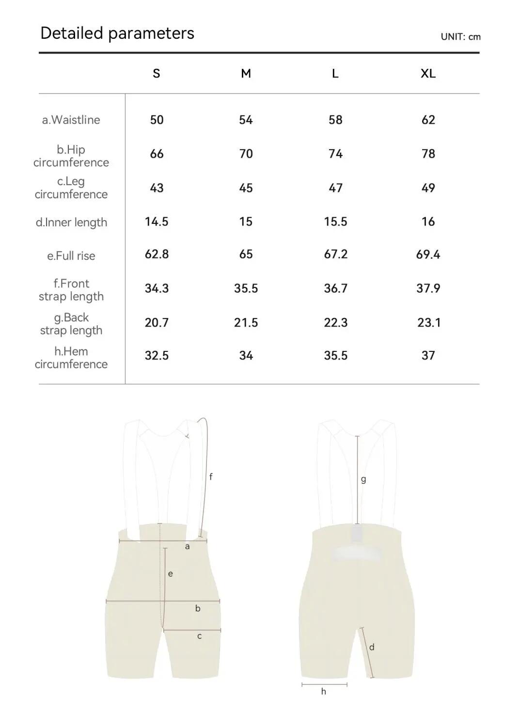 Damen-Radhose mit magnetischen Hosenträgern TVI 3/3