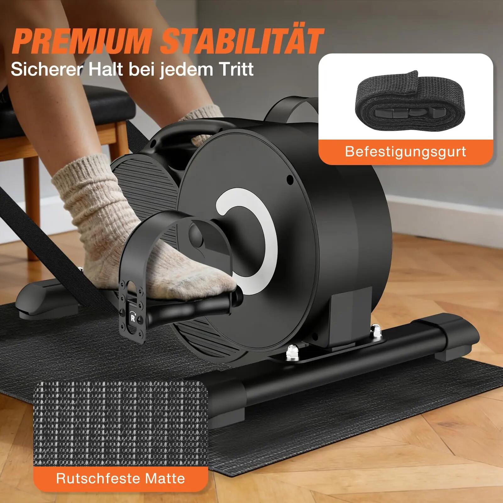 DH FitLife Pedaltrainer Heimtrainer Mini Bike, 16-Fach leise, mit Display 2/7