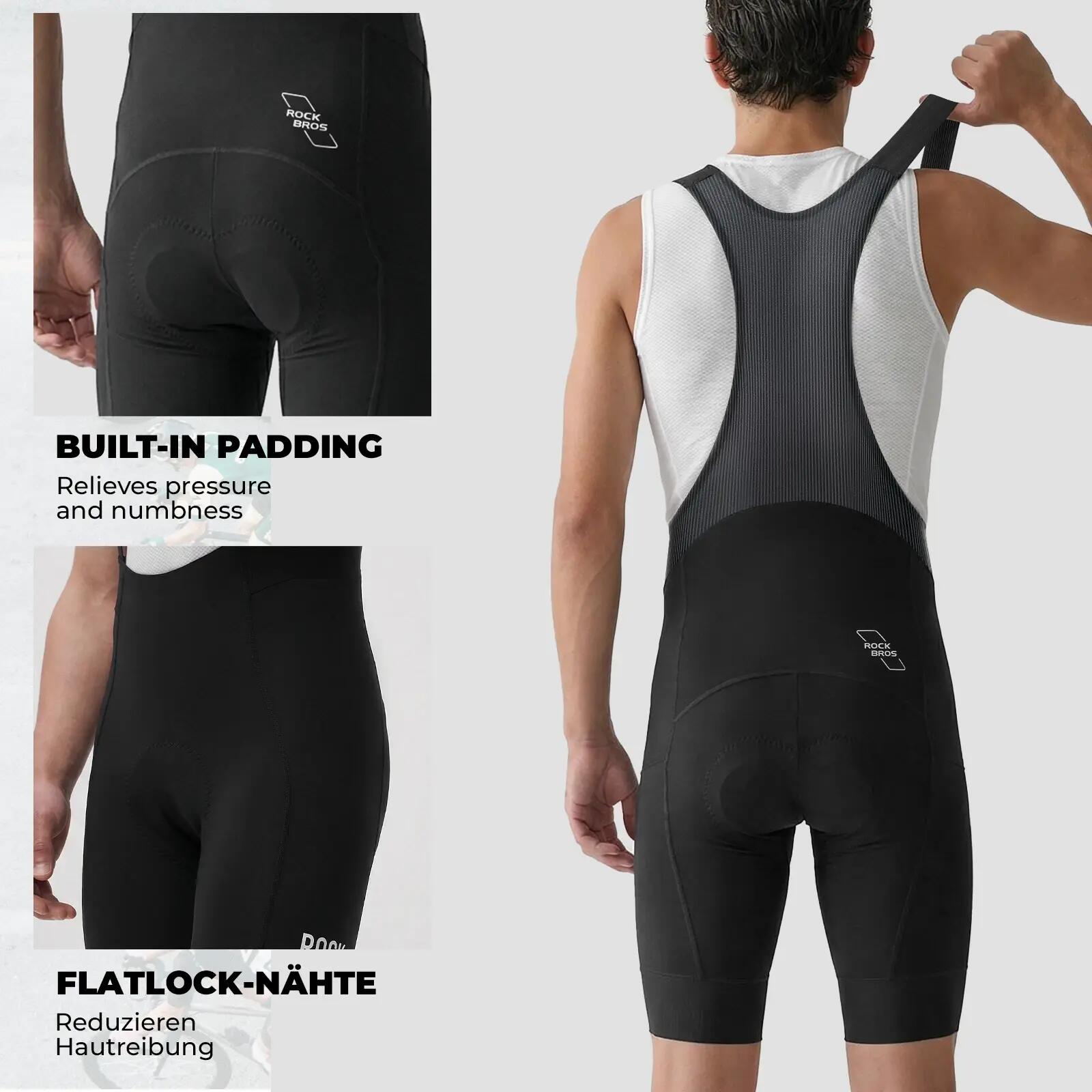 ROCKBROS Herren Kurz Fahrrad Trägerhose 4/6