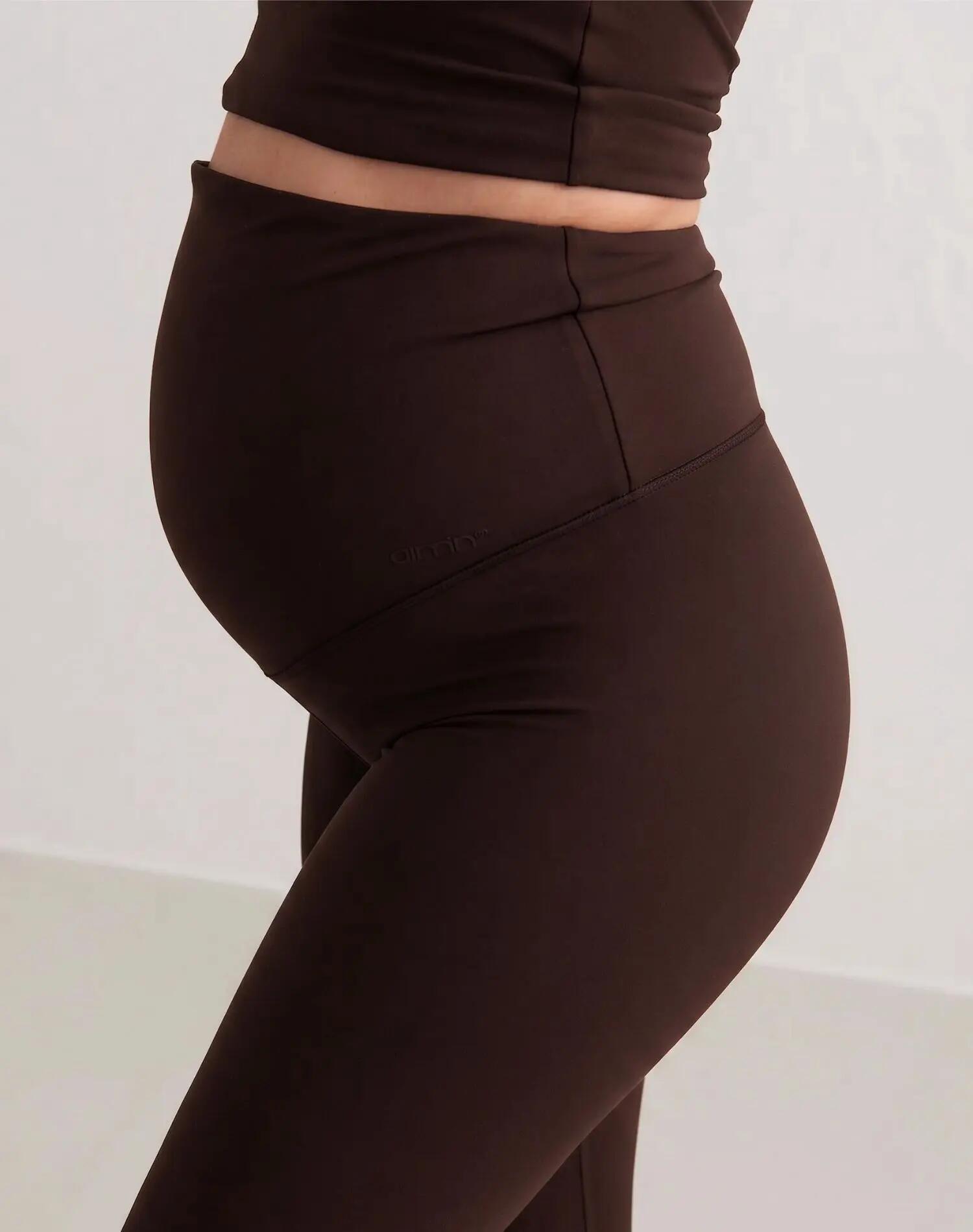 Dames Sportlegging Zwangerschap Hoge Taille squat proof Sense Chocolade 4/5