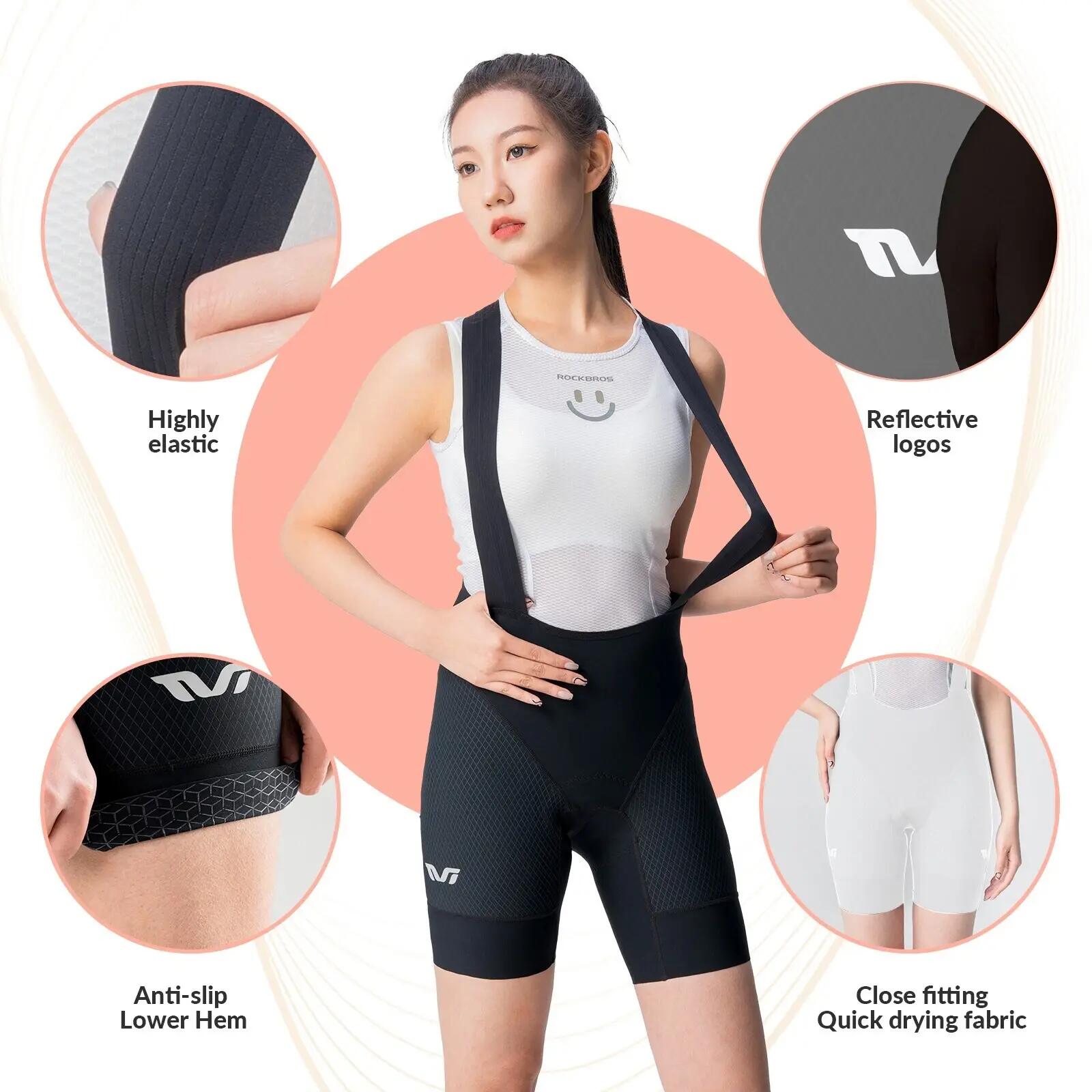 ROCKBROS TVI Trägerhose Damen Radlershorts 3/6