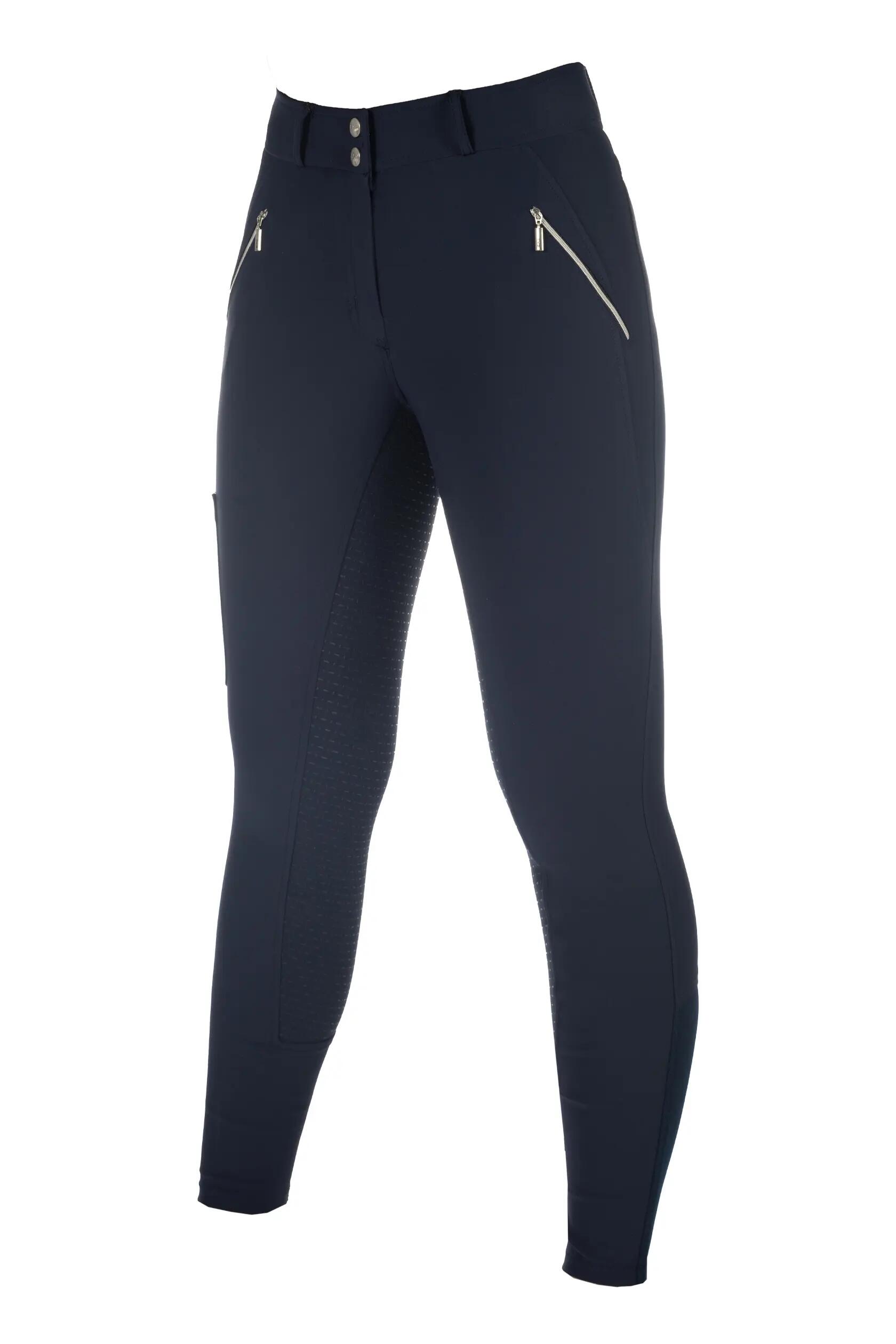 Pantaloni da equitazione full grip da donna HKM Lia High Waist 3/4