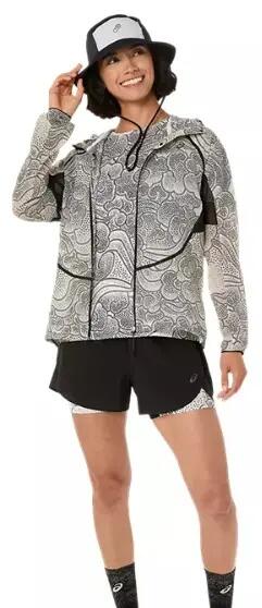 Giacca antivento da running donna ASICS L.S. 1/4