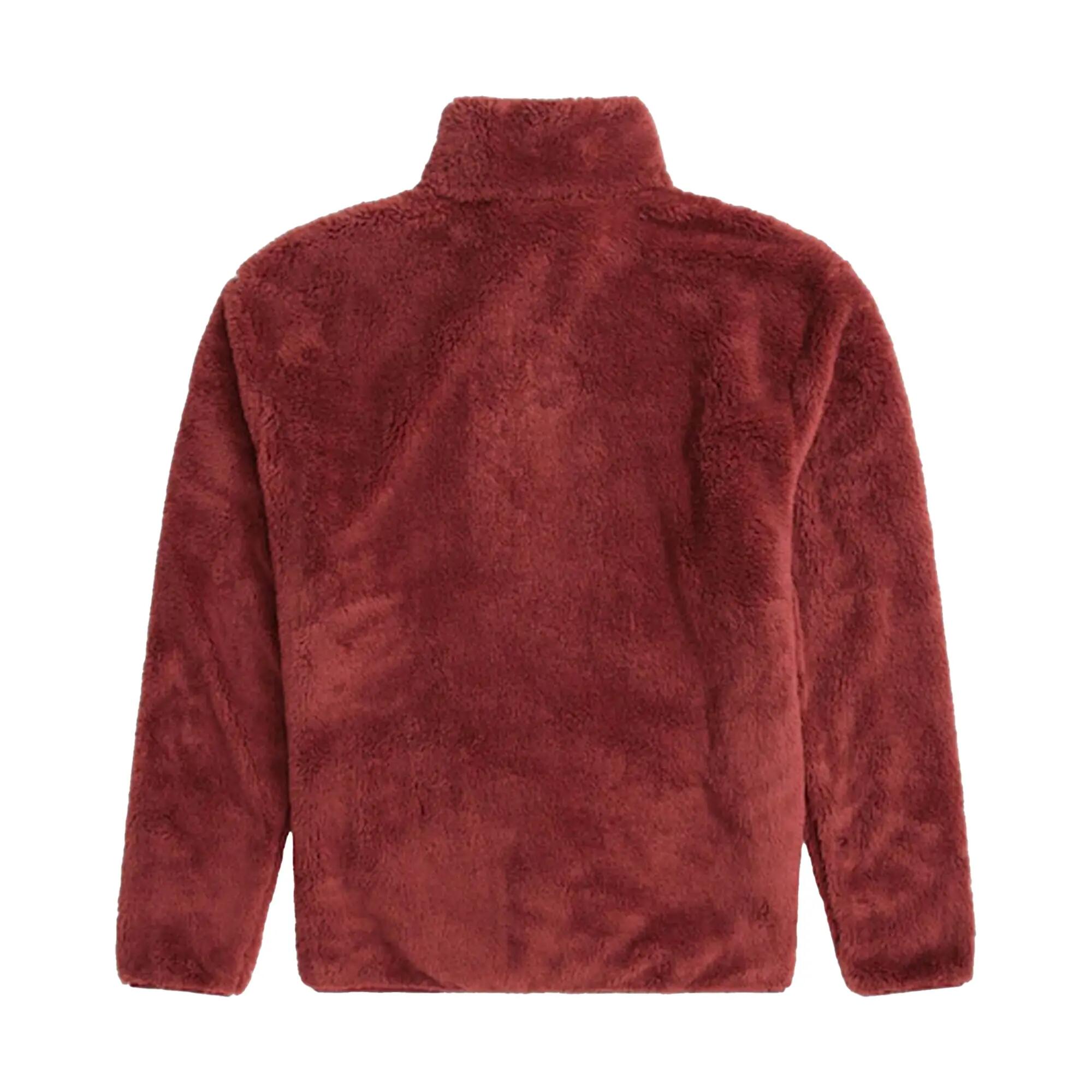 Giacca Pile Peluche Mezza Cerniera Uomo Animal Rosso 3/3