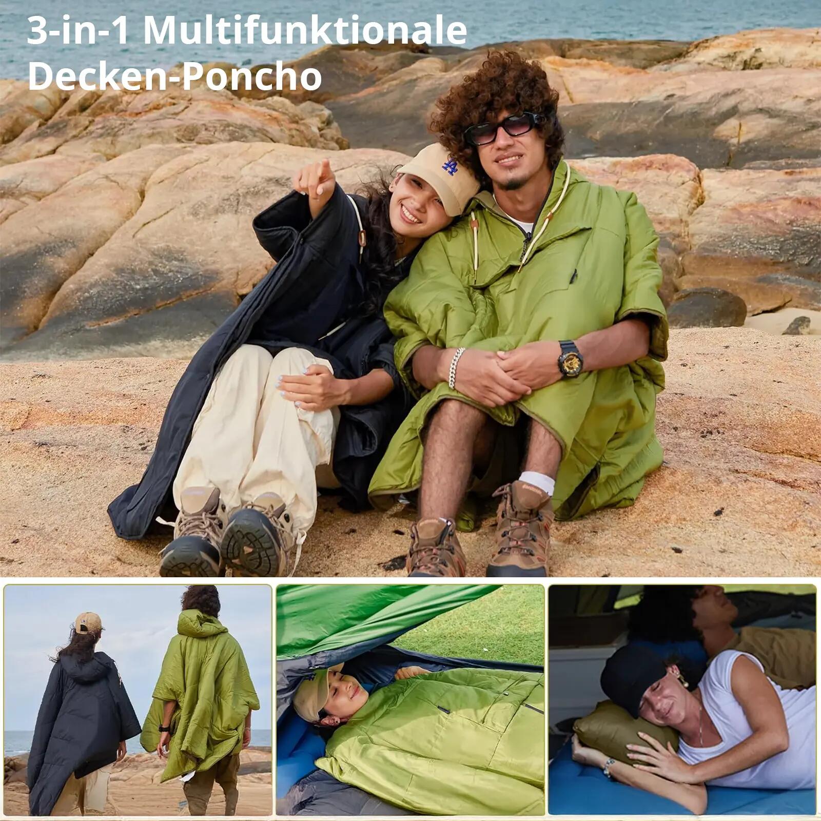 Regenponcho Comfy Camping Isolatie Capuchon Deken Warm Gevoerd 7/7