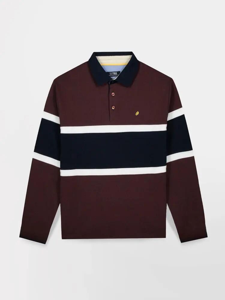 Polo manches longues - Homme - TYLIOPOL - Rose/rouge 5/5