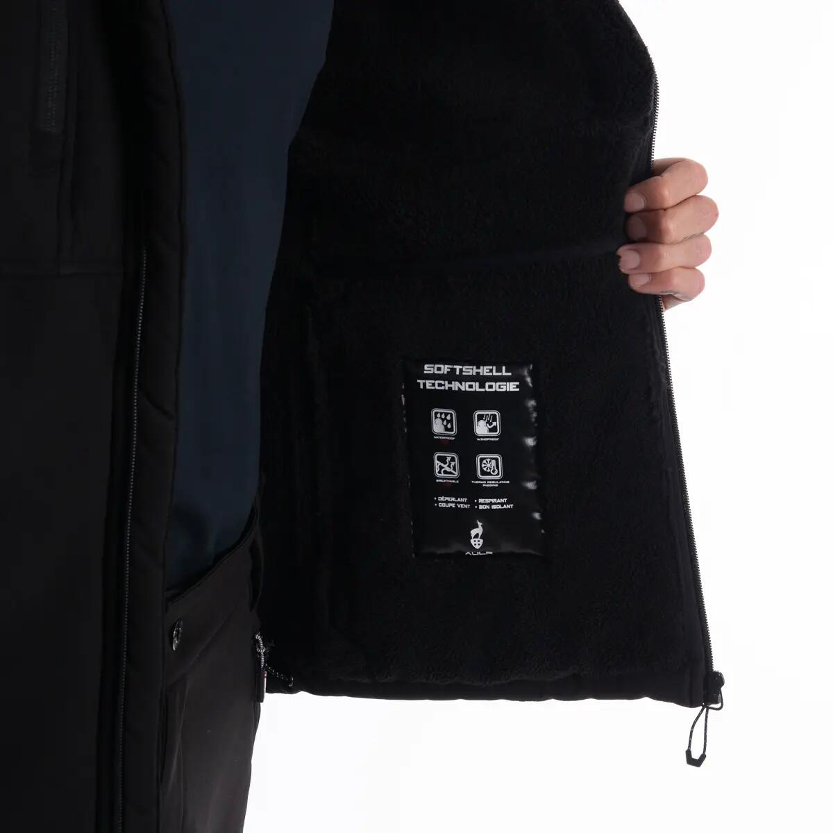 Kurtka turystyczna męska NEMEV SOFTSHELL Sherpa wodoodporna 7/7