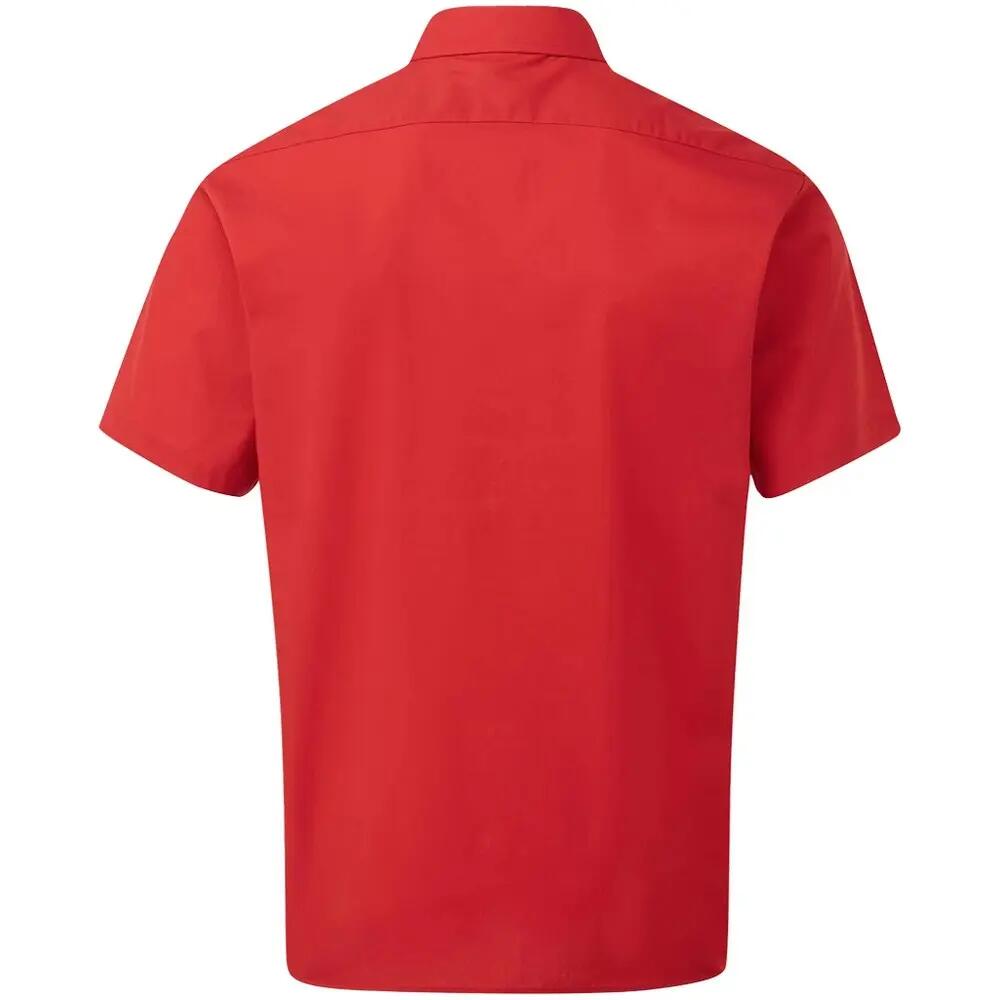 Camicia Maniche Corte Uomo Premier Poplin Rosso 2/4
