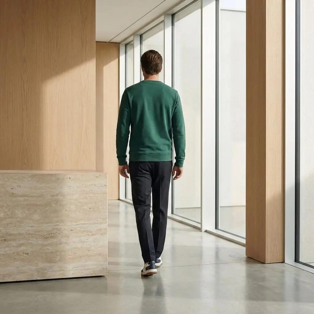 SAGAO Regular Taped Crewneck Sweatshirts – Herren-Sweatshirts 3/5