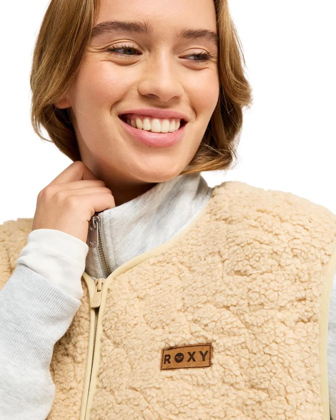 Gilet Sherpa zippé BEST TOWN Beige Femme 4/4