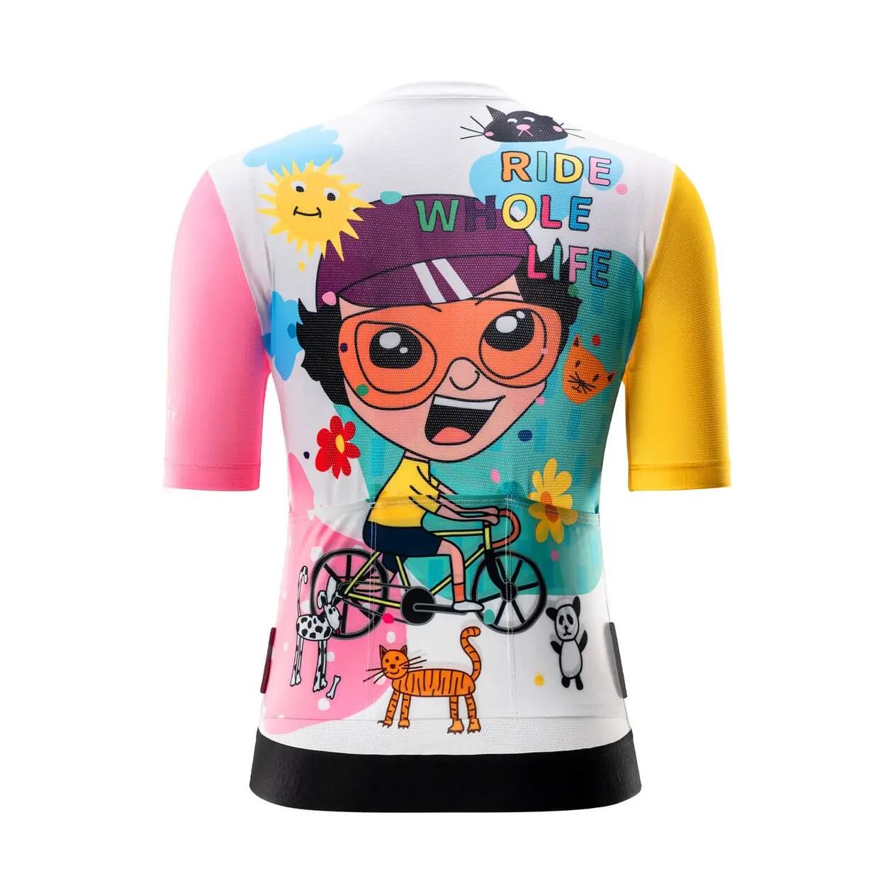 Maglia da ciclismo a maniche corte da donna TVI 2/3