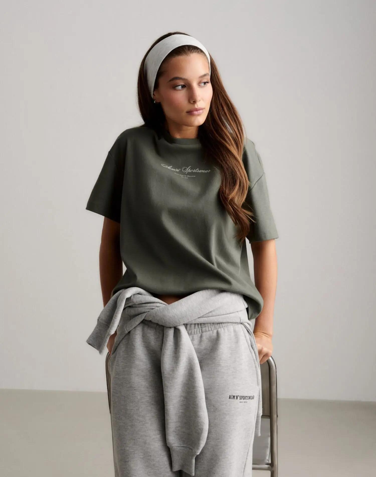 Femme T-shirt Coupe Carrée Lettrage Lierre 4/7