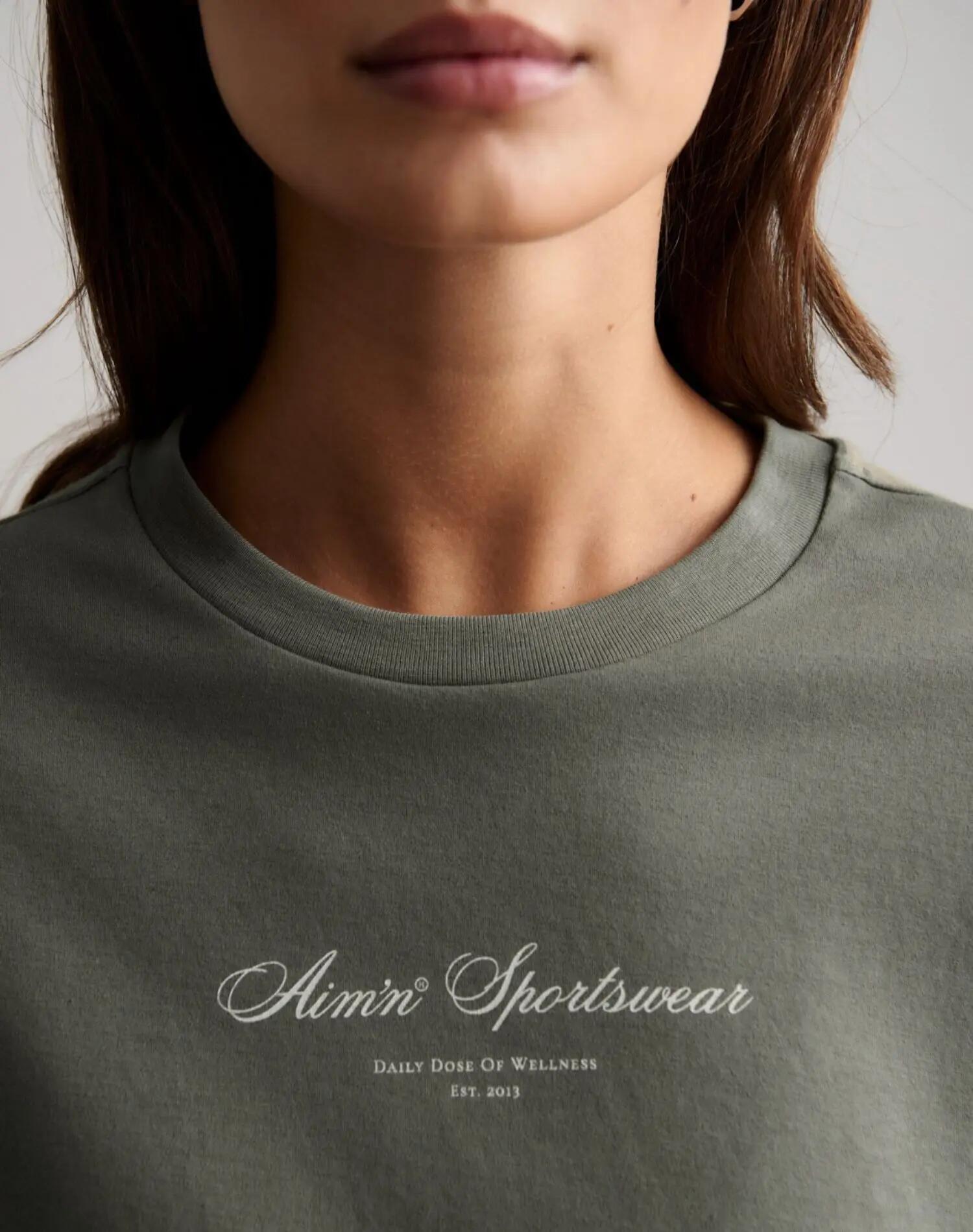 Femme T-shirt Coupe Carrée Lettrage Lierre 2/7