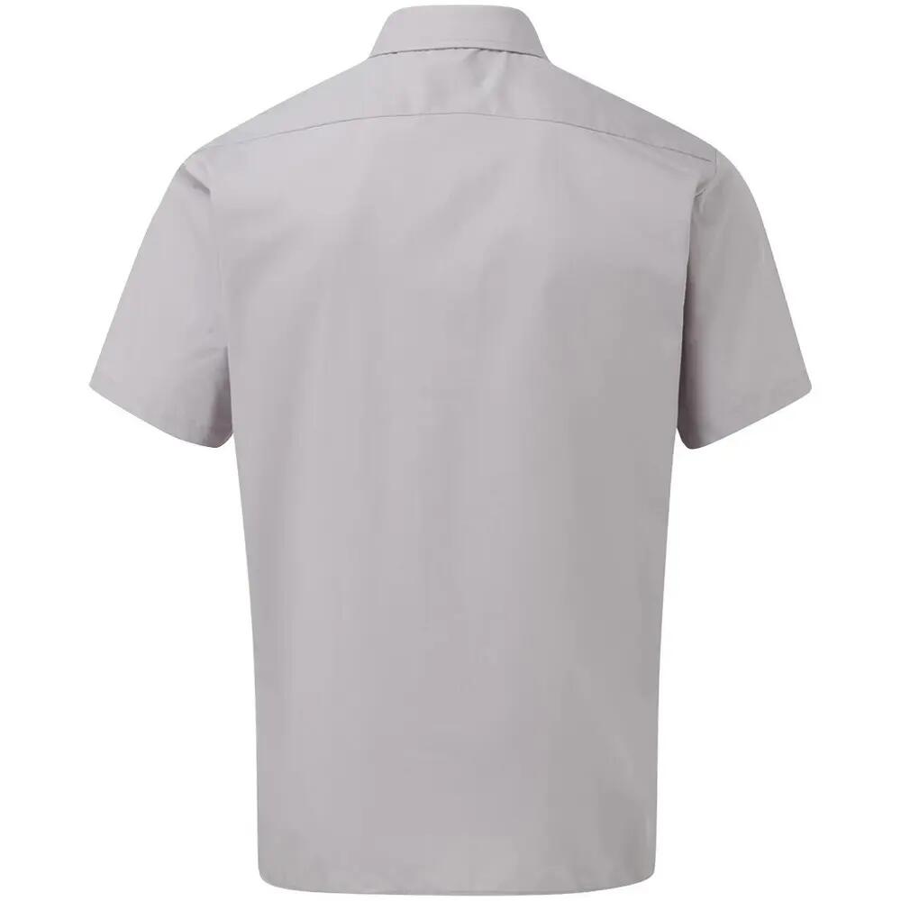 Camicia Maniche Corte Uomo Premier Poplin Argento 2/4