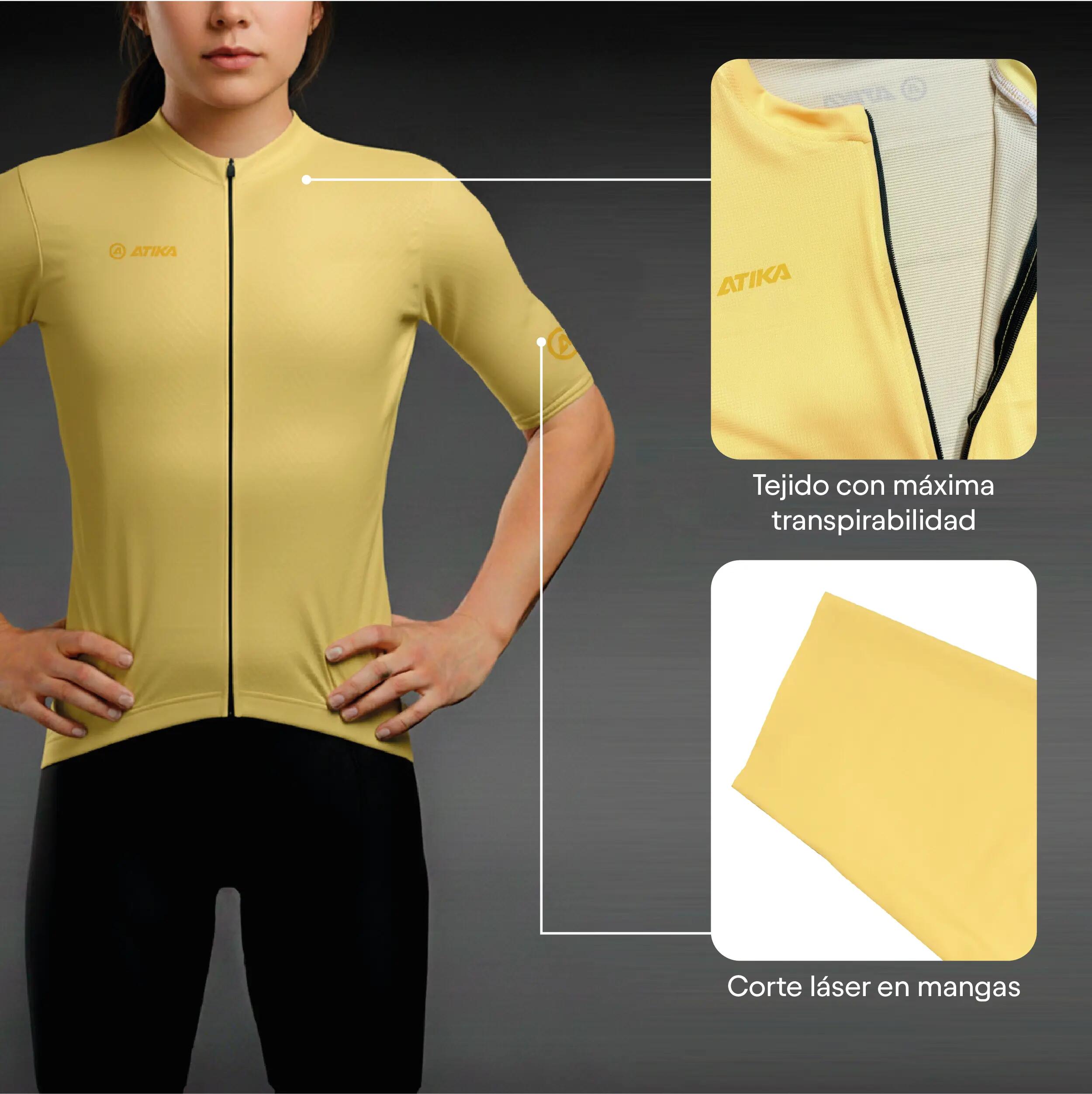 Atika Maillot Ciclismo Manga Corta Dama Modelo Core Transpirable Secado Rápido 3/6
