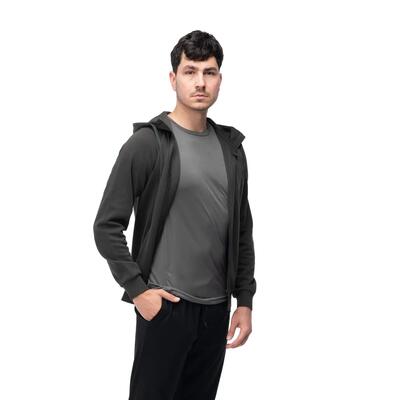 Heren misini full zip hoodie (piraat zwart)