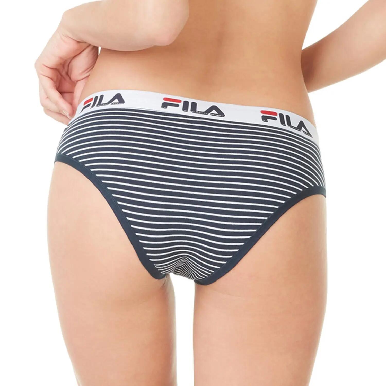 Culotte rayée pour femme – Coton et élasthanne 3/4