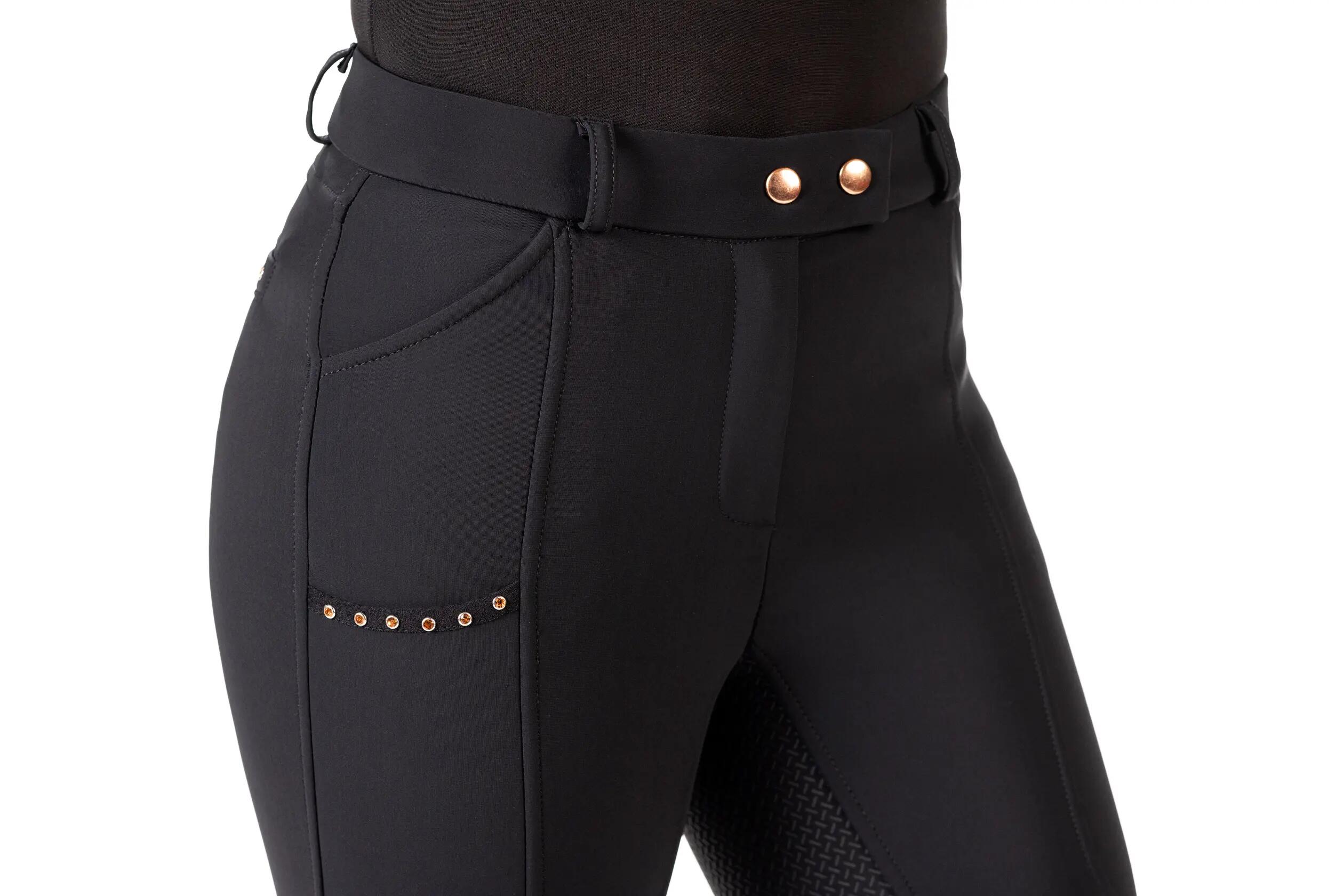 Pantalón de equitación Full Grip HKM Rosegold Glamour Winter 5/7
