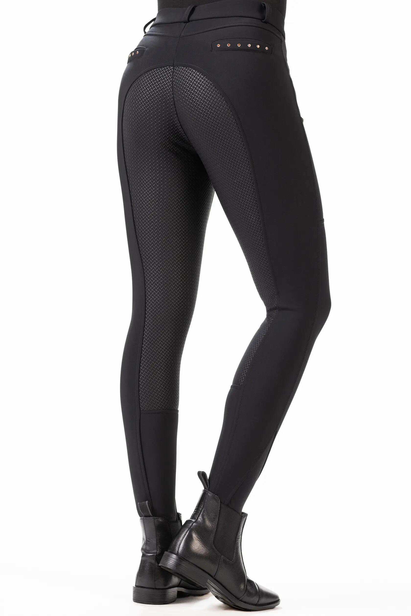 Pantalón de equitación Full Grip HKM Rosegold Glamour Winter 3/7