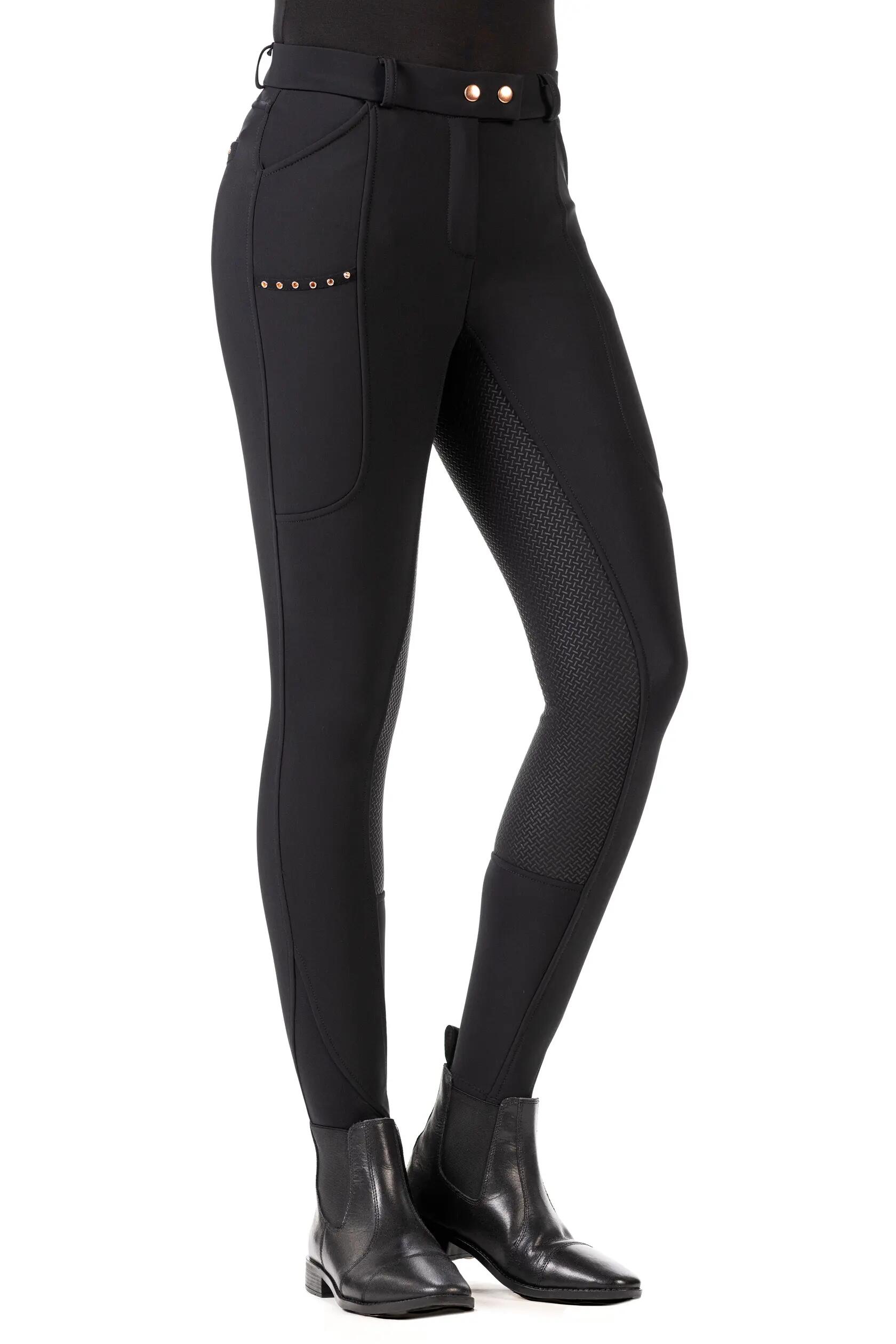Pantalón de equitación Full Grip HKM Rosegold Glamour Winter 2/7