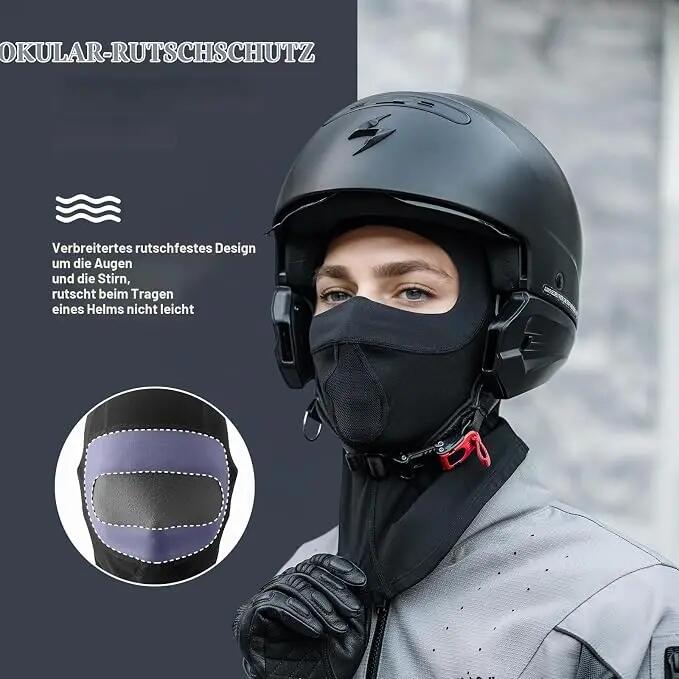 Winter-Sturmhaube winddicht mit Fleece & Brillenlöchern 5/7