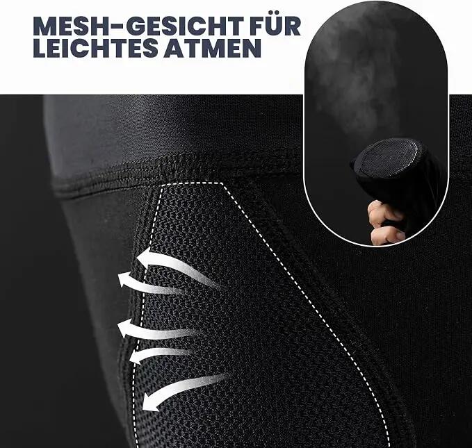 Winter-Sturmhaube winddicht mit Fleece & Brillenlöchern 4/7
