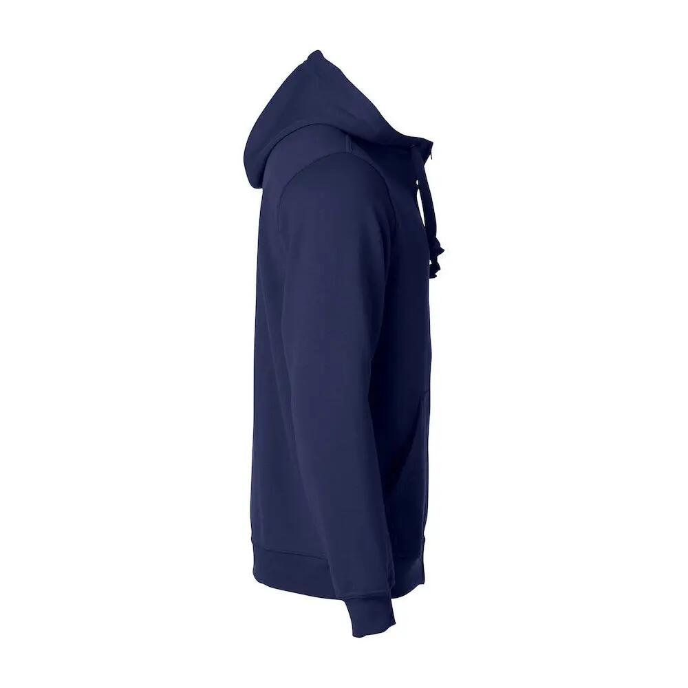 Mens Basic Full Zip Hoodie (Dark Navy) 4/4