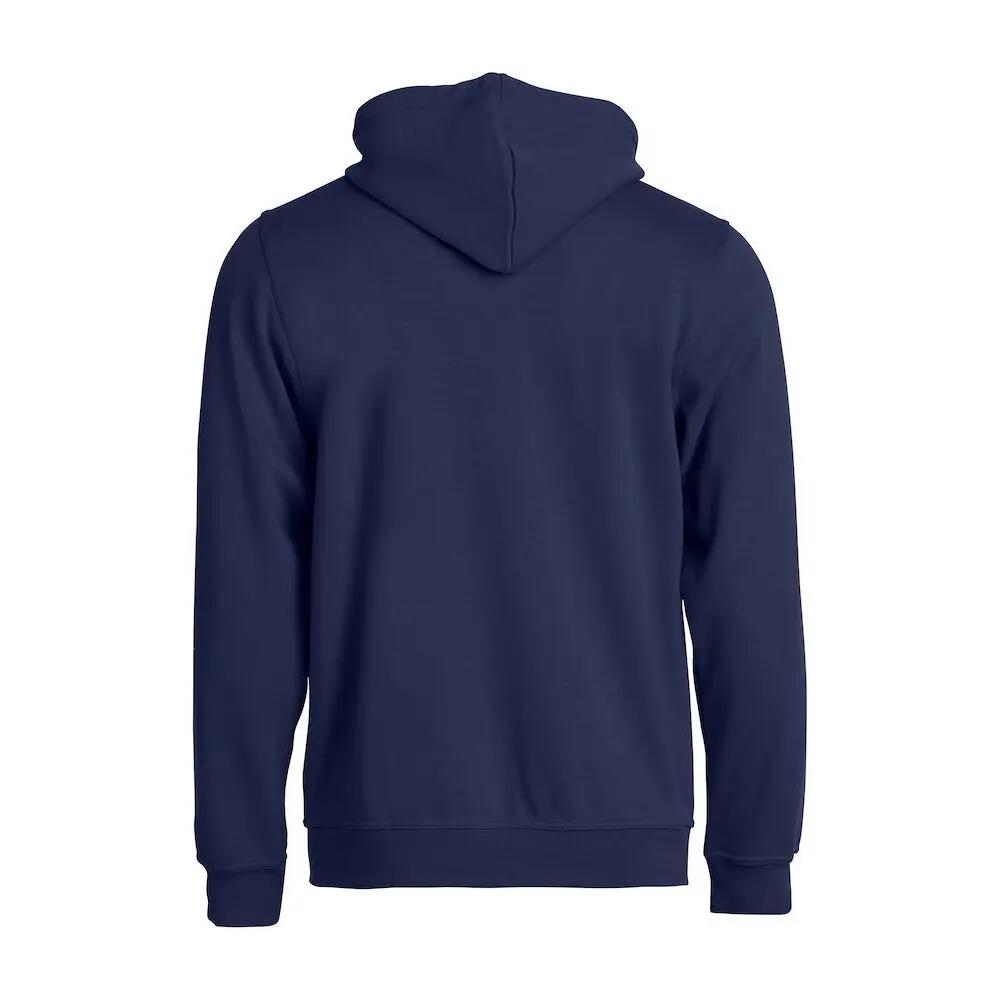 Mens Basic Full Zip Hoodie (Dark Navy) 2/4