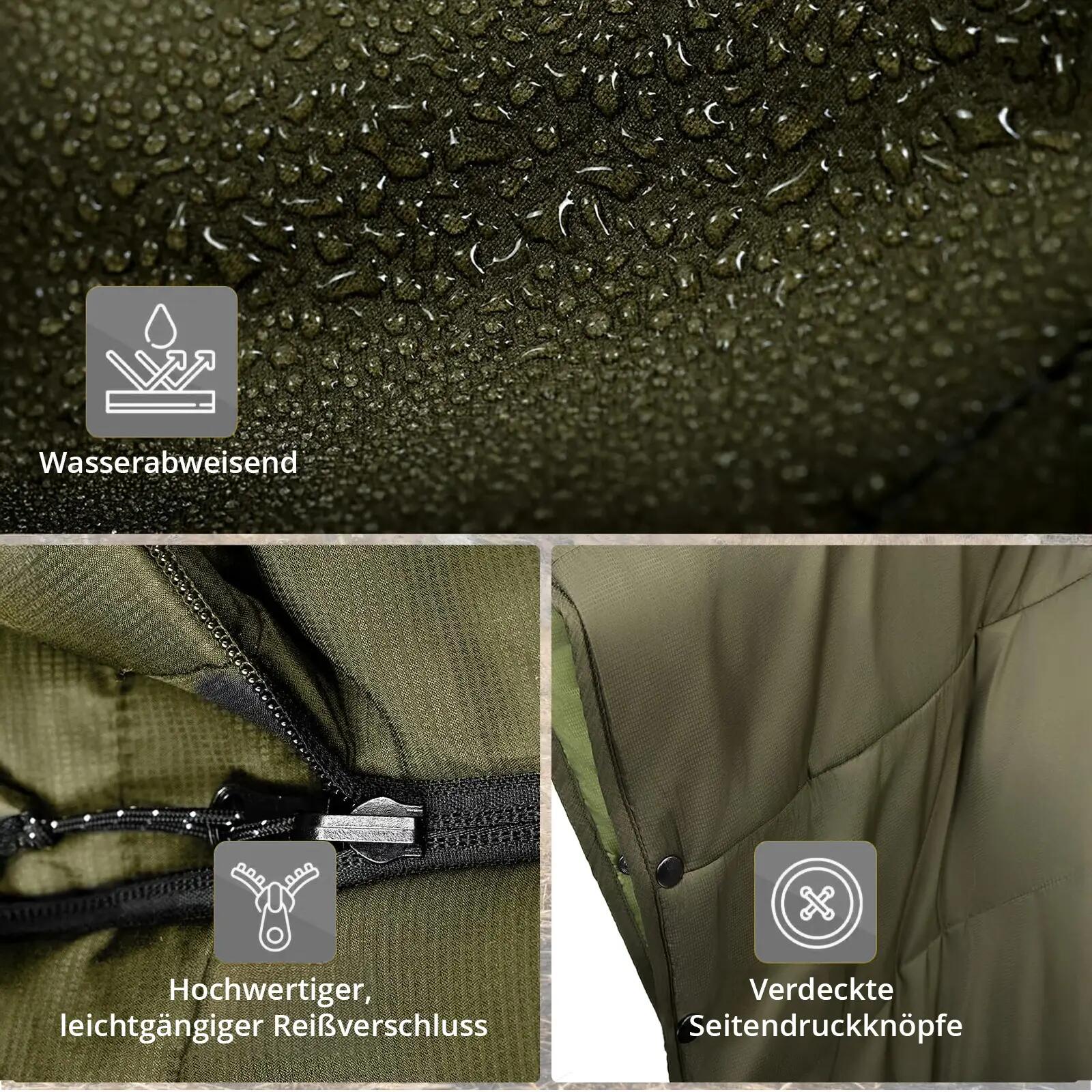 Poncho de pluie Comfy Camping Isolation Capuche Couverture Doublé Chaud 4/7