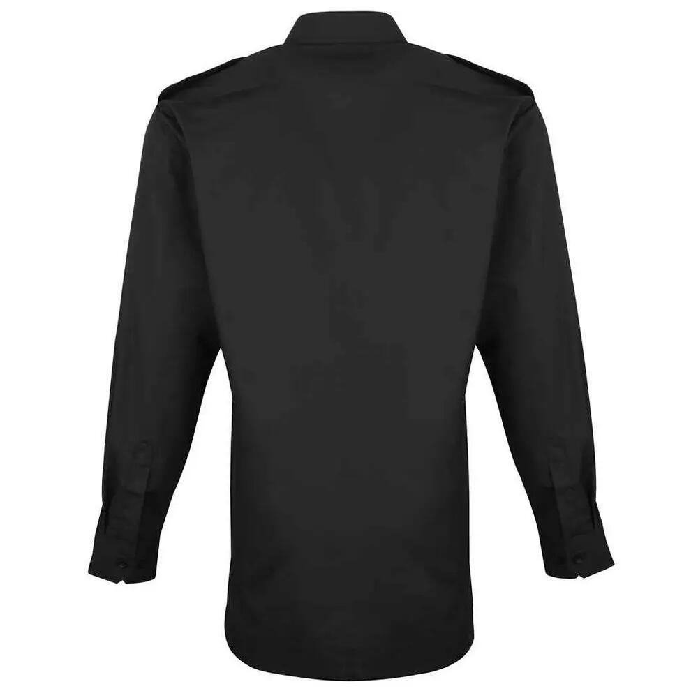 Camicia Da Pilota Manica Lunga Uomo Premier Nero 2/4