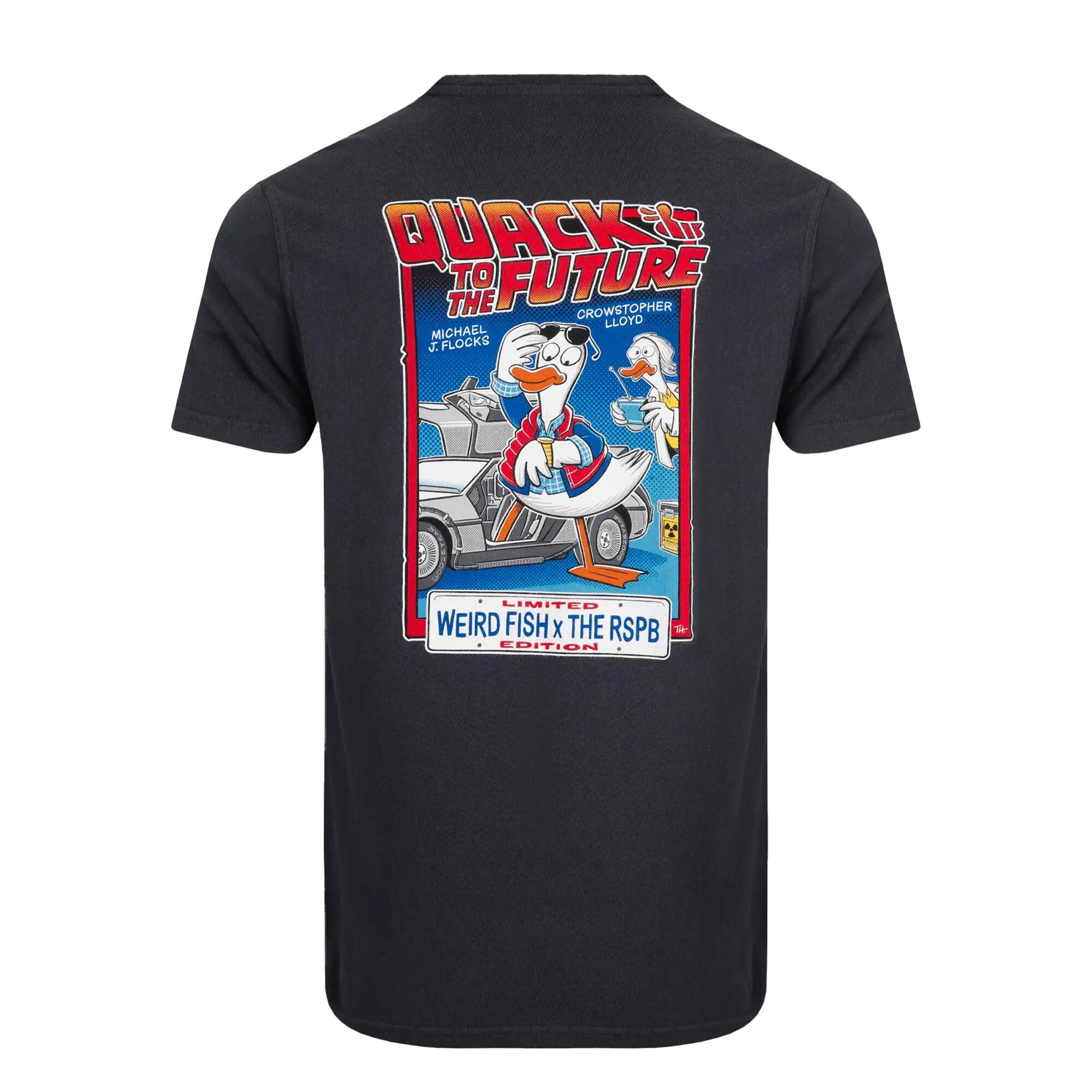 Maglietta Collaborazione Con RSPB Uomo Weird Fish Quack To The Future Blu Navy 3/4