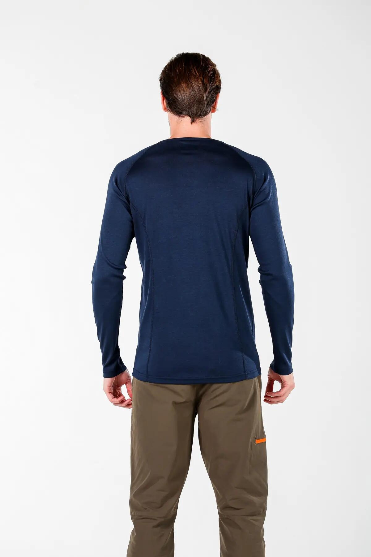 Remus - męska koszulka termoaktywna 100% merino (195 g/m²) XL, Granatowy 7/7