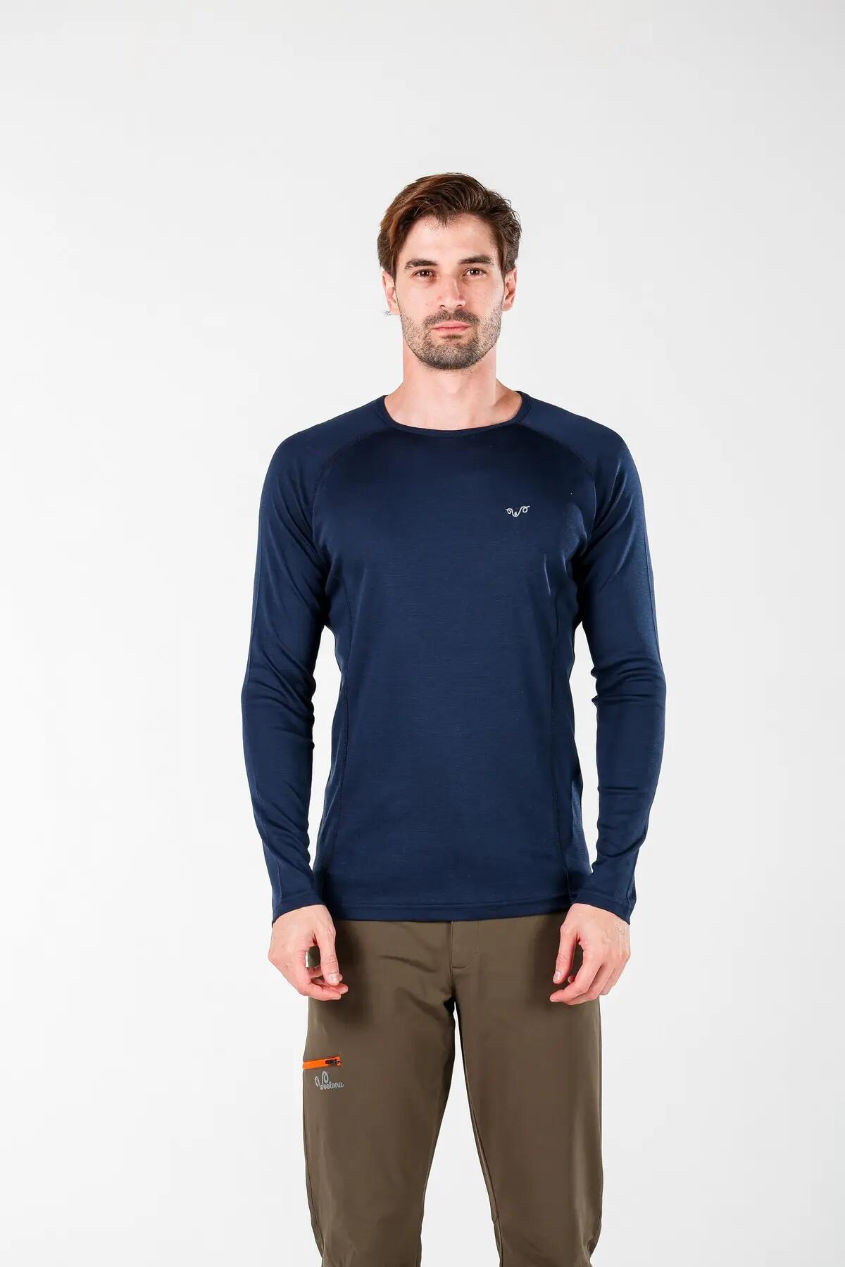 Remus - męska koszulka termoaktywna 100% merino (195 g/m²) XL, Granatowy 3/7