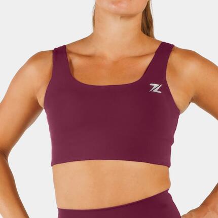 Brassière de sport longline ZEUZ femme – Maintien moyen – Vert forêt – XS
