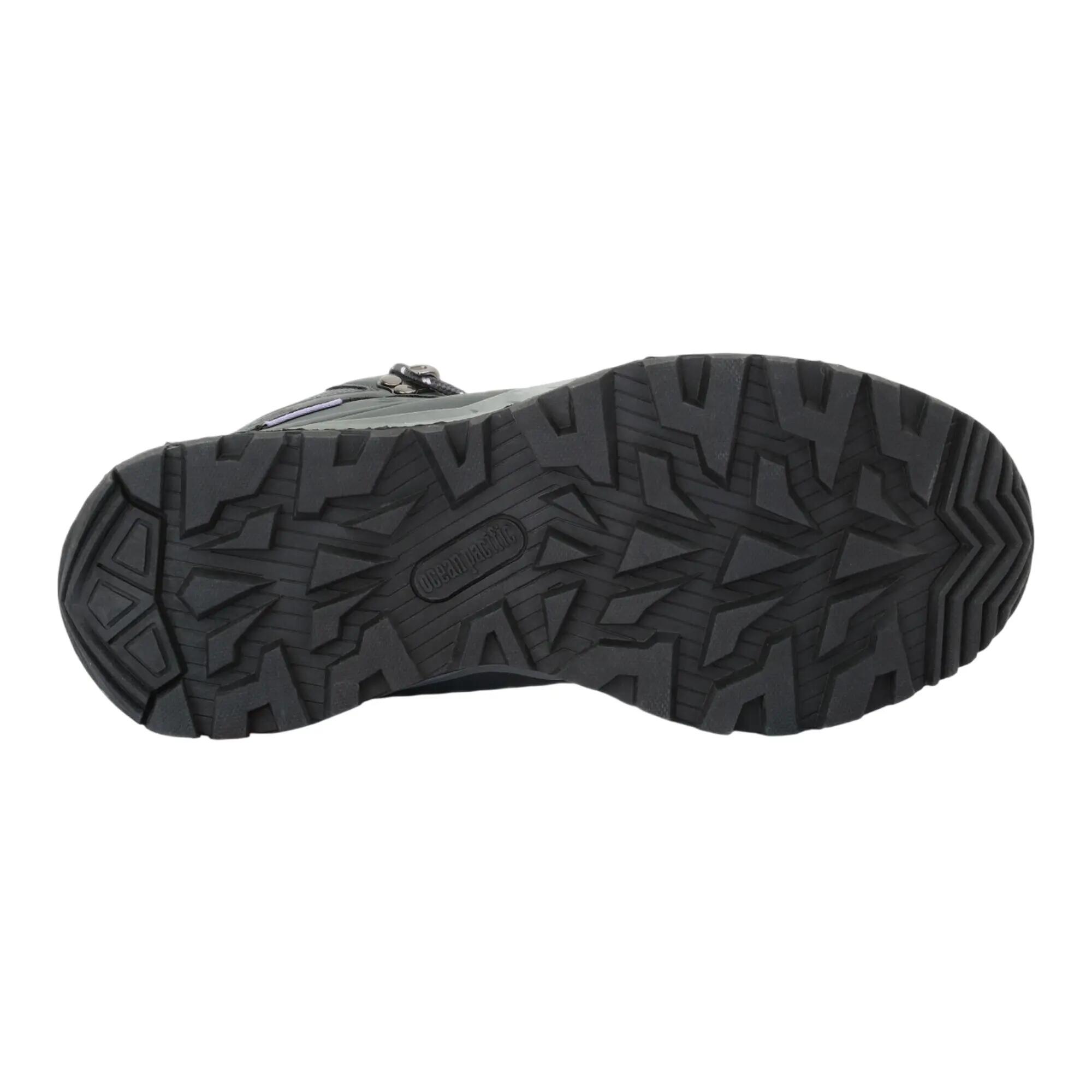 Chaussures Montantes De Marche Imperméables AMBLE Femme (Gris Foncé / Lavande) 7/7