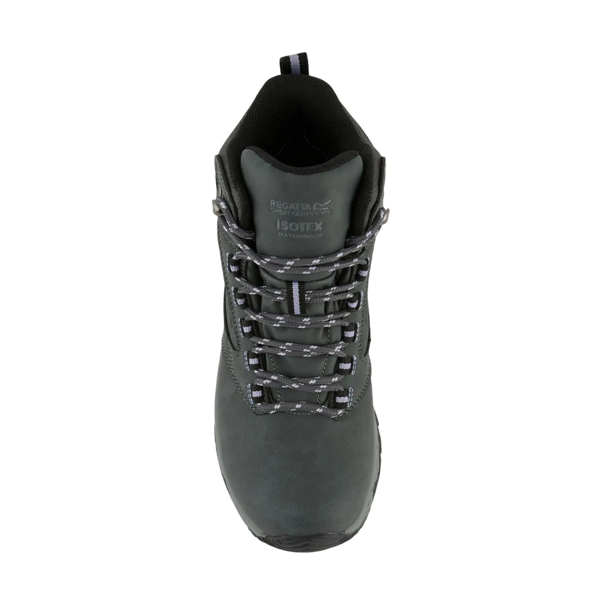 Chaussures Montantes De Marche Imperméables AMBLE Femme (Gris Foncé / Lavande) 6/7