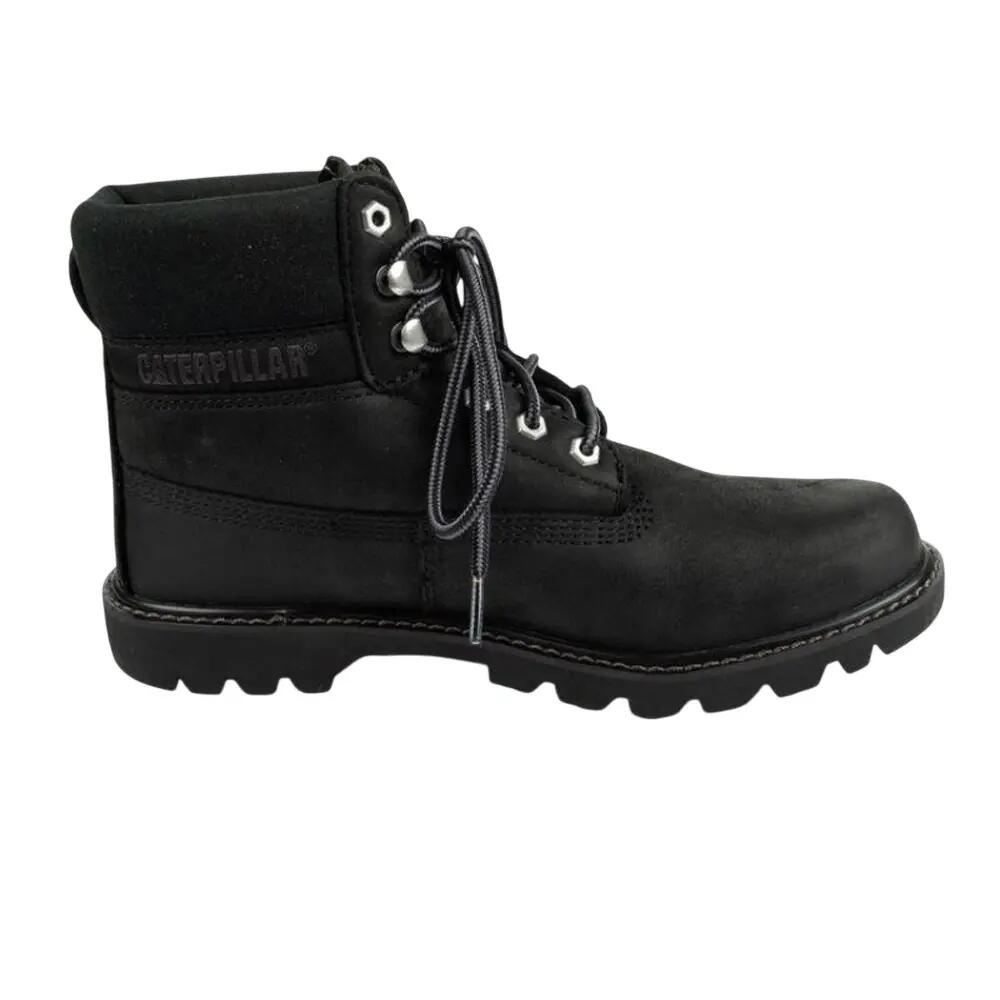 Botas a los Tobillos de Cuero Full Grain Colorado para Hombre Negro 4/6